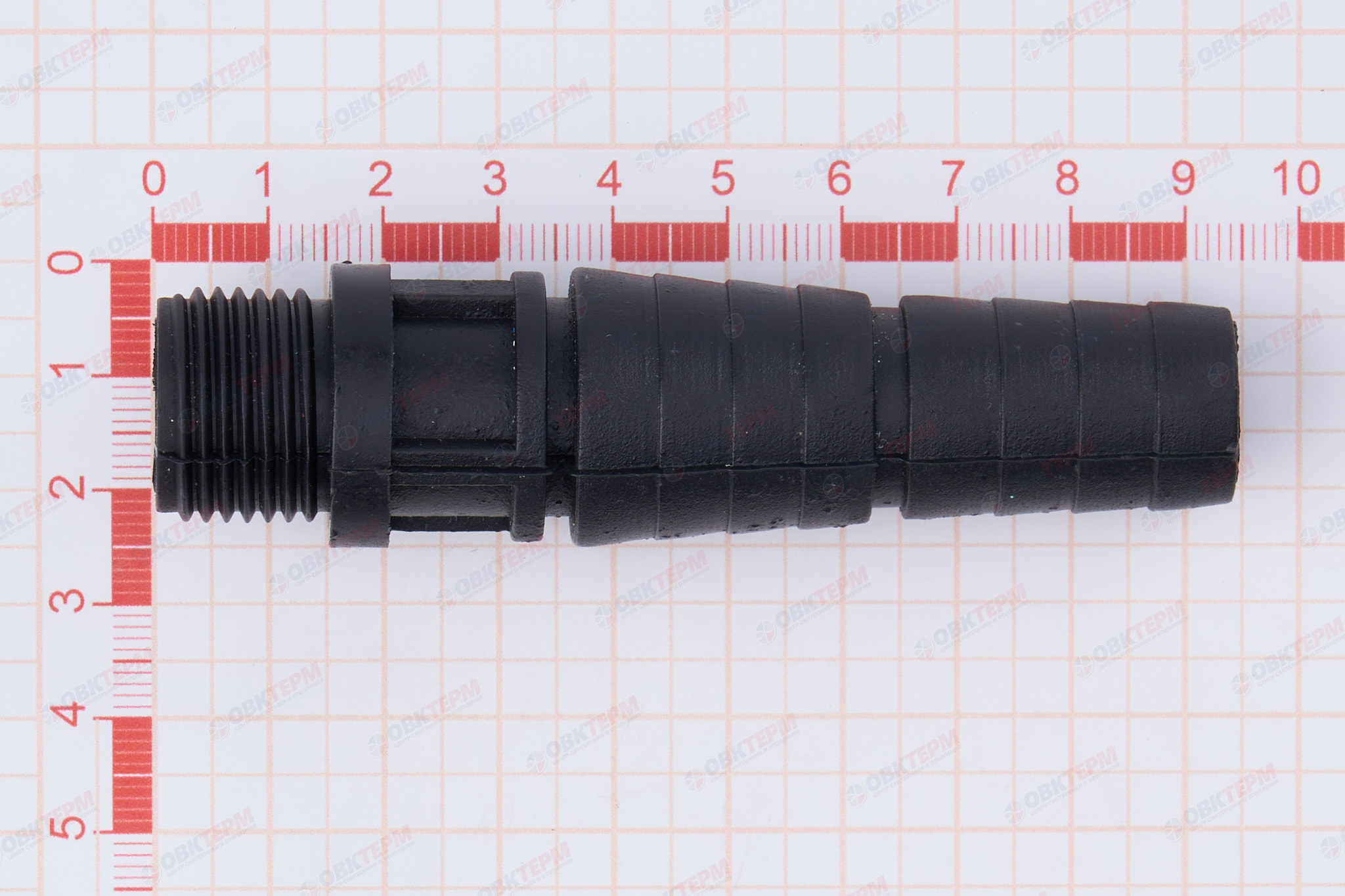 Штуцер пластиковый     1/2" наружняя резьба - 3/4 " * 1" шланг (1/1000шт) - Изображение №4