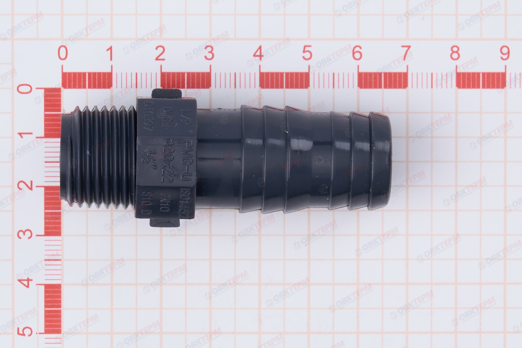 Штуцер пластиковый     1/2" наружняя резьба -  3/4"  шланг (1шт/420упак) - Изображение №5