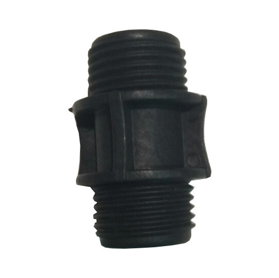 Ниппель пластиковый  1/2" ЧЕРНЫЙ - Изображение №1