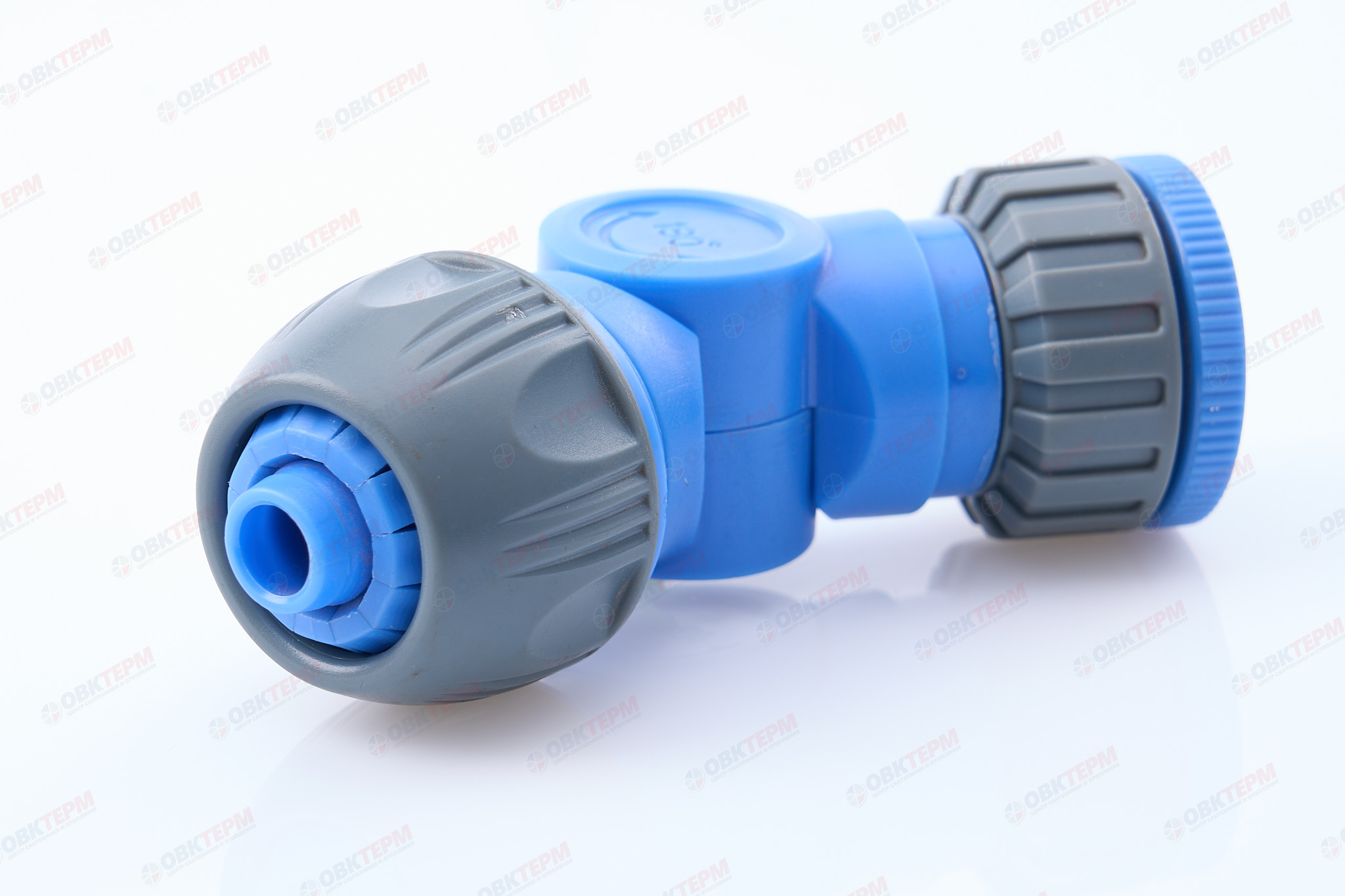 Коннектор угловой 1/2" х 5/8" х 3/4" с редуктором 3/4" х 1"  AS 113     Aquapulse   (20шт) - Изображение №1