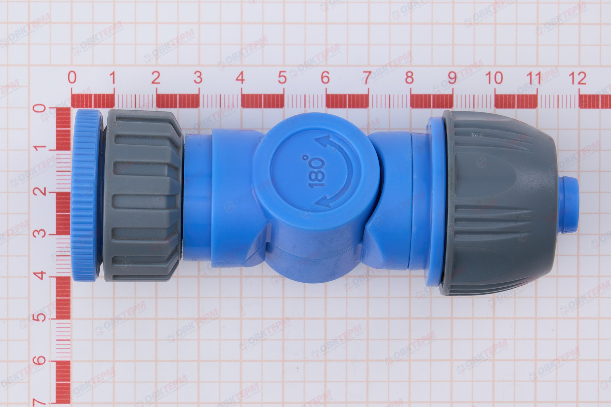 Коннектор угловой 1/2" х 5/8" х 3/4" с редуктором 3/4" х 1"  AS 113     Aquapulse   (20шт) - Изображение №4
