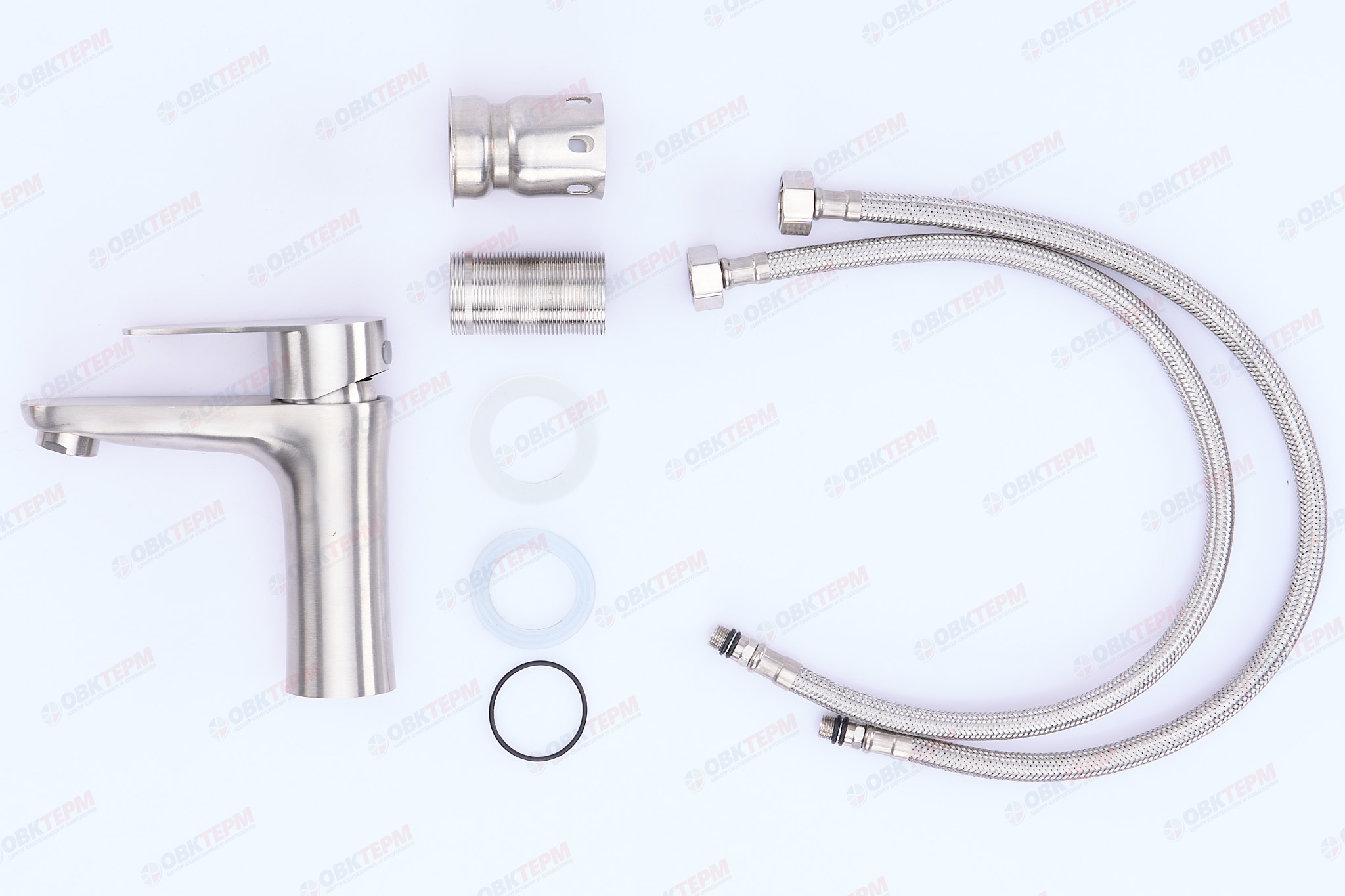 Смеситель д/умывальника нерж/сталь CHAMPION NEO-001-A (NEO-001) Ø40  (16 шт/ящ) - миниатюра №8