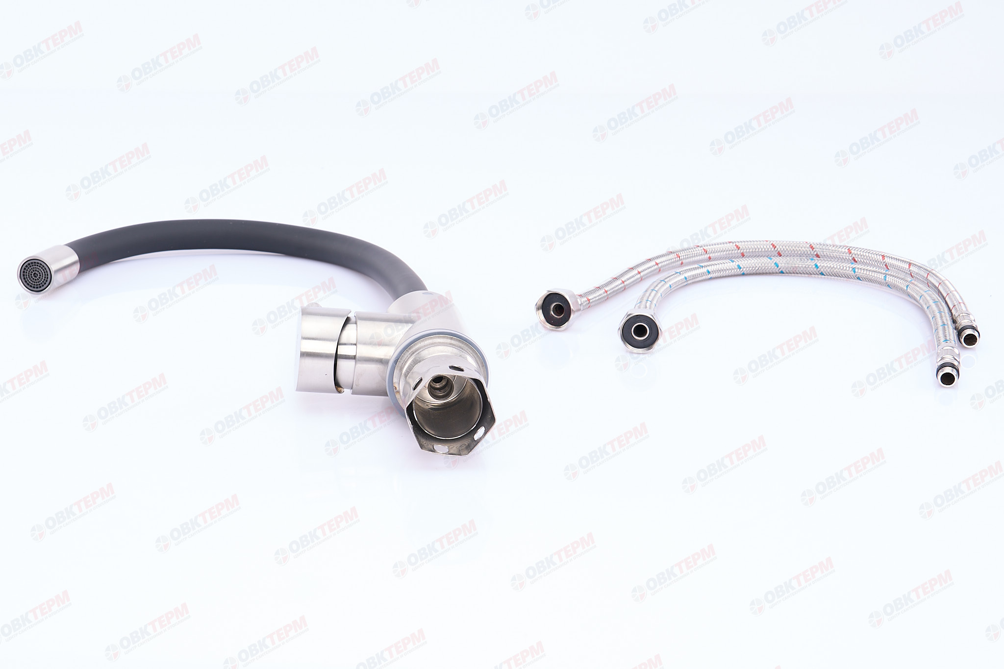 Смеситель д/кухни нерж/сталь ZERIX LUX-011 BLACK REFLECTOR 10 шт/ящ - миниатюра №4