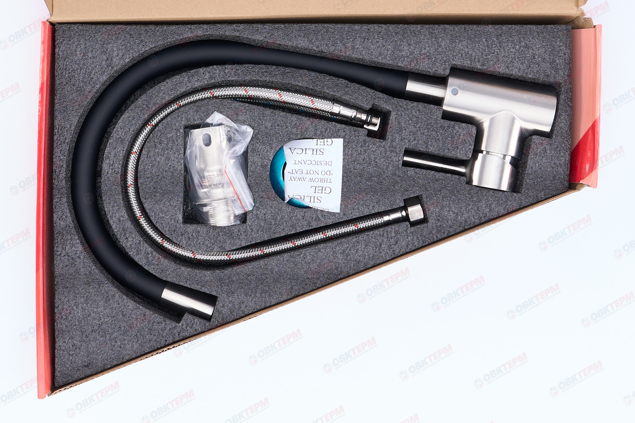 Смеситель д/кухни нерж/сталь ZERIX LUX-011 BLACK REFLECTOR 10 шт/ящ - миниатюра №5