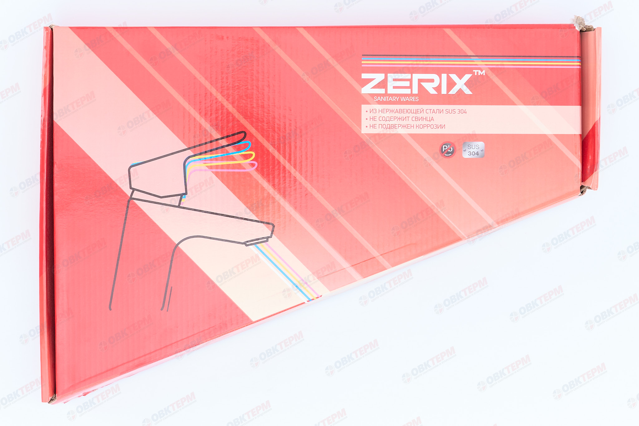 Смеситель д/кухни нерж/сталь ZERIX LUX-011 BLACK REFLECTOR 10 шт/ящ - миниатюра №6