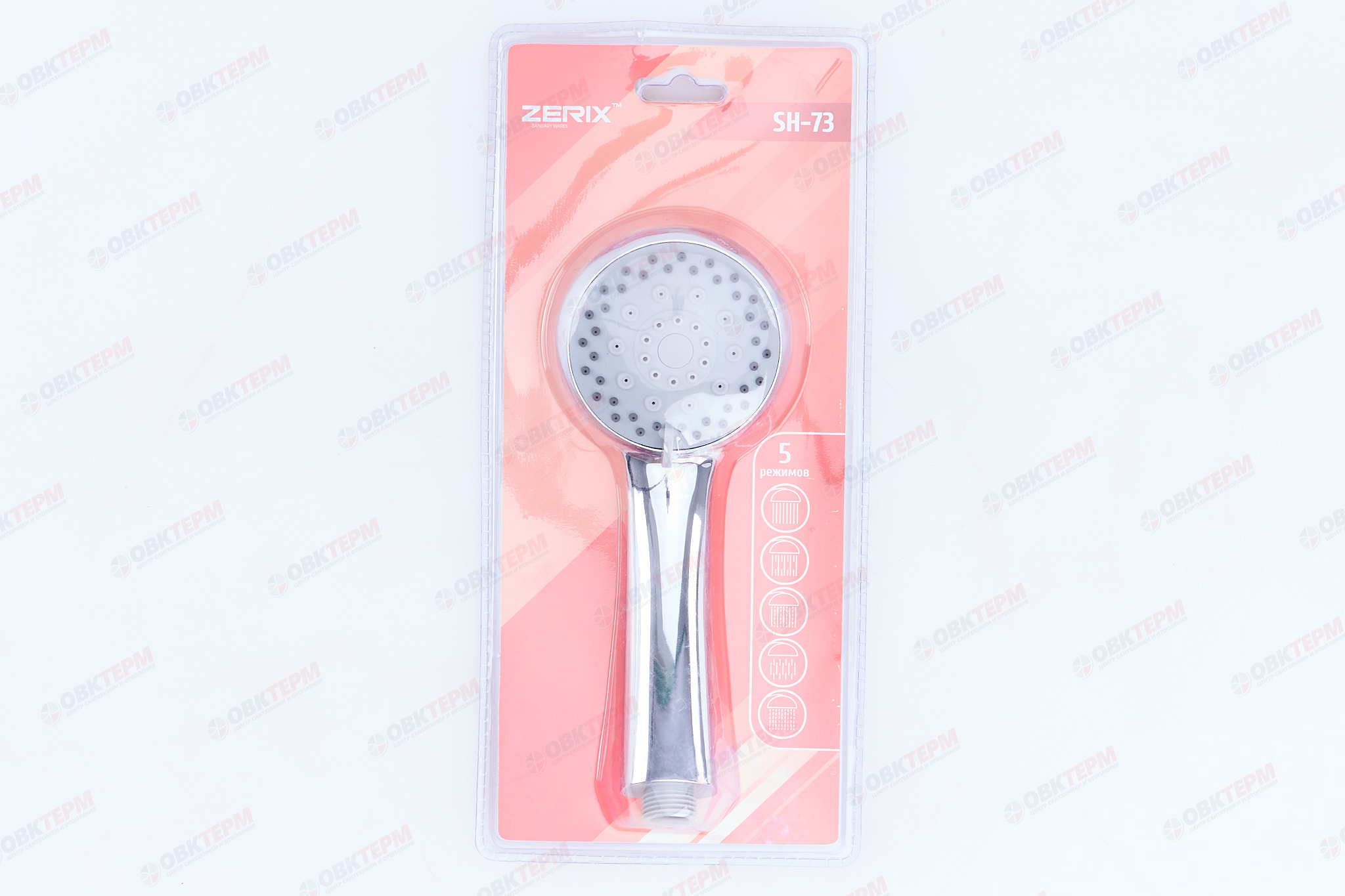 Лейка д/душа ручная ZERIX  SH-73 ( 5 режимов) (30шт/ящ) - миниатюра №6