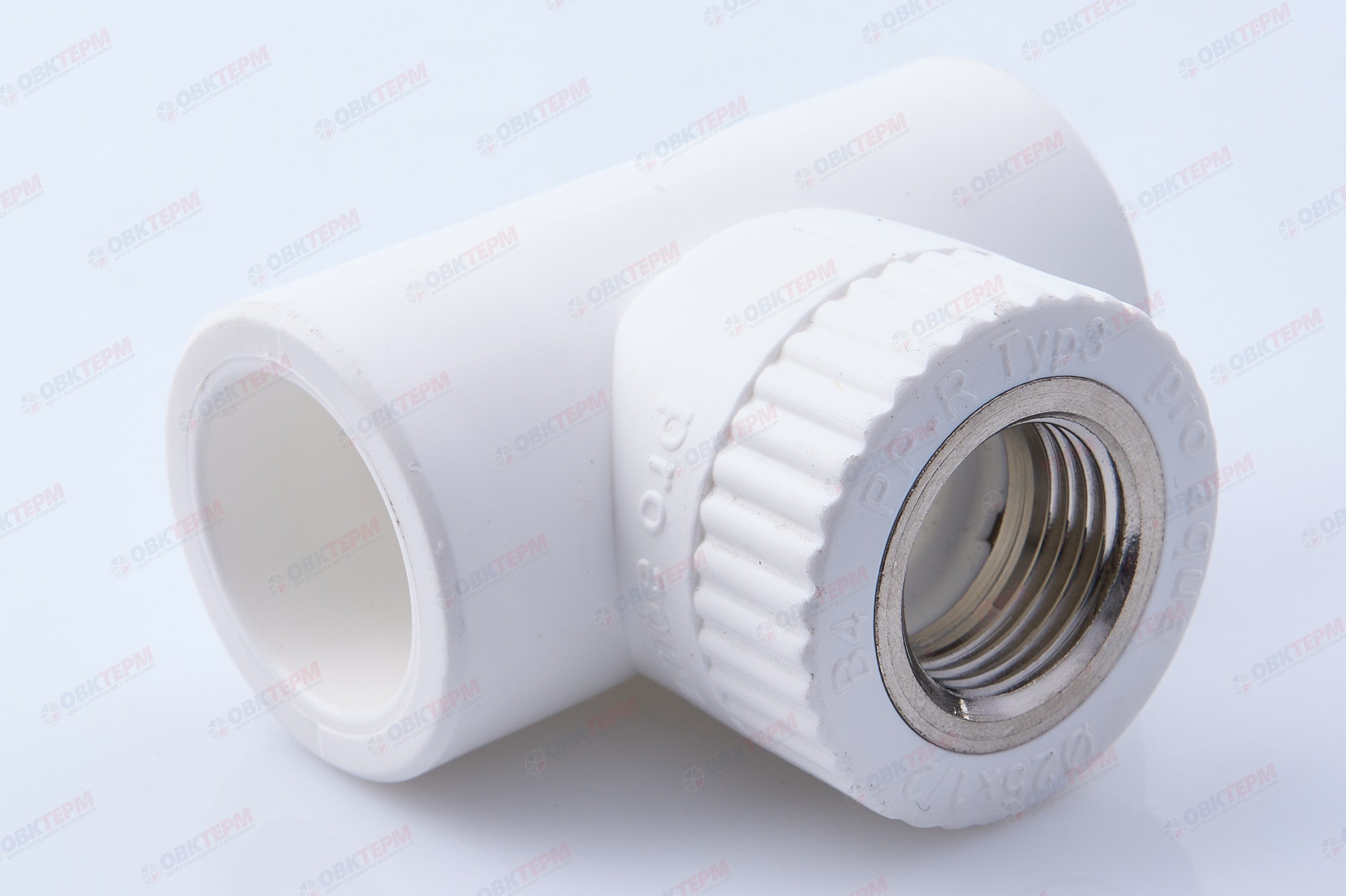 Тройник с МРВ 25 * 1/2" * 25   БЕЛЫЙ   (PRO AQUA)     (100/10) - Изображение №1