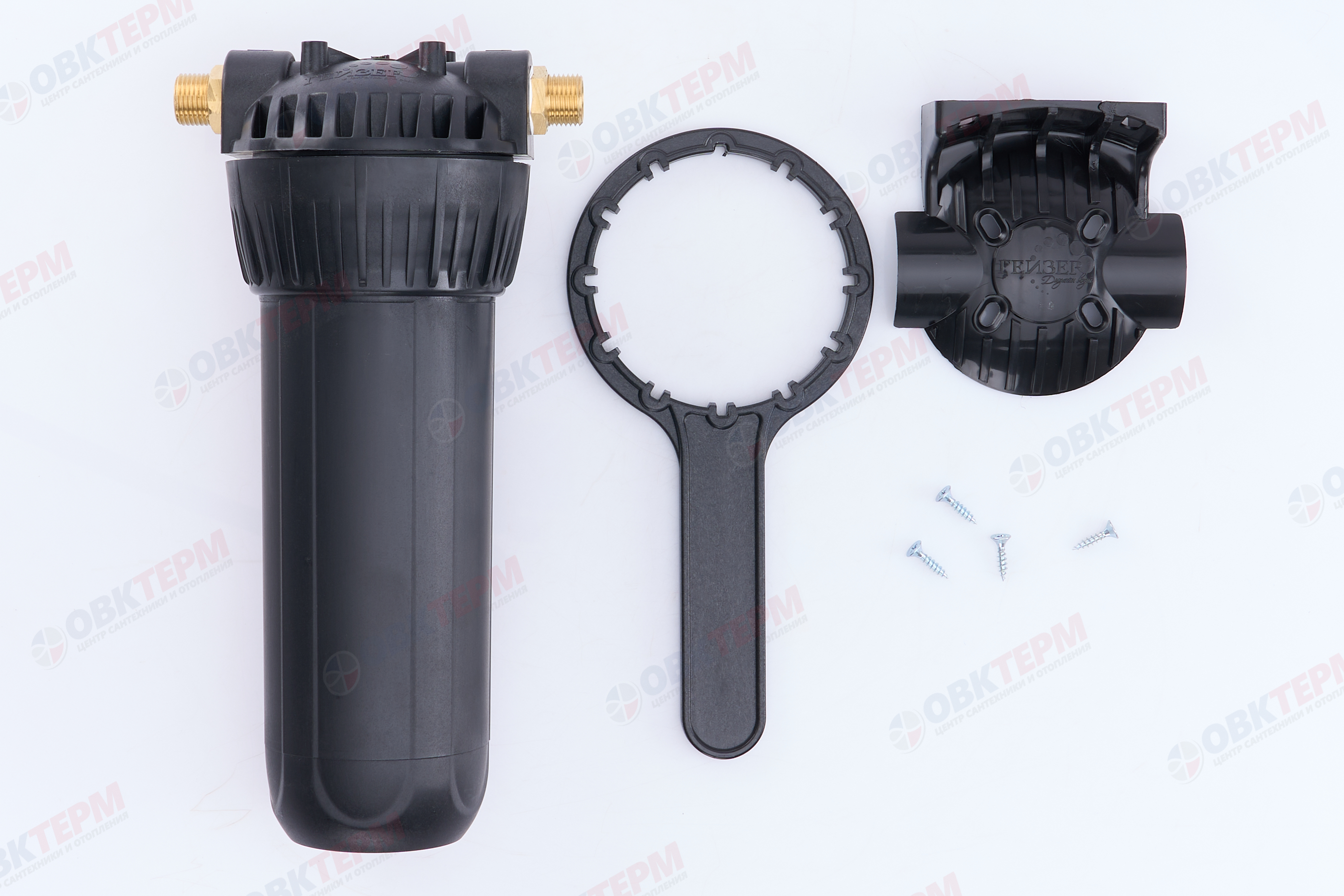 ГЕЙЗЕР  Колба    10"Slim Line  1/2" 1Г Мех (Горячая вода, с картриджем) - миниатюра №7