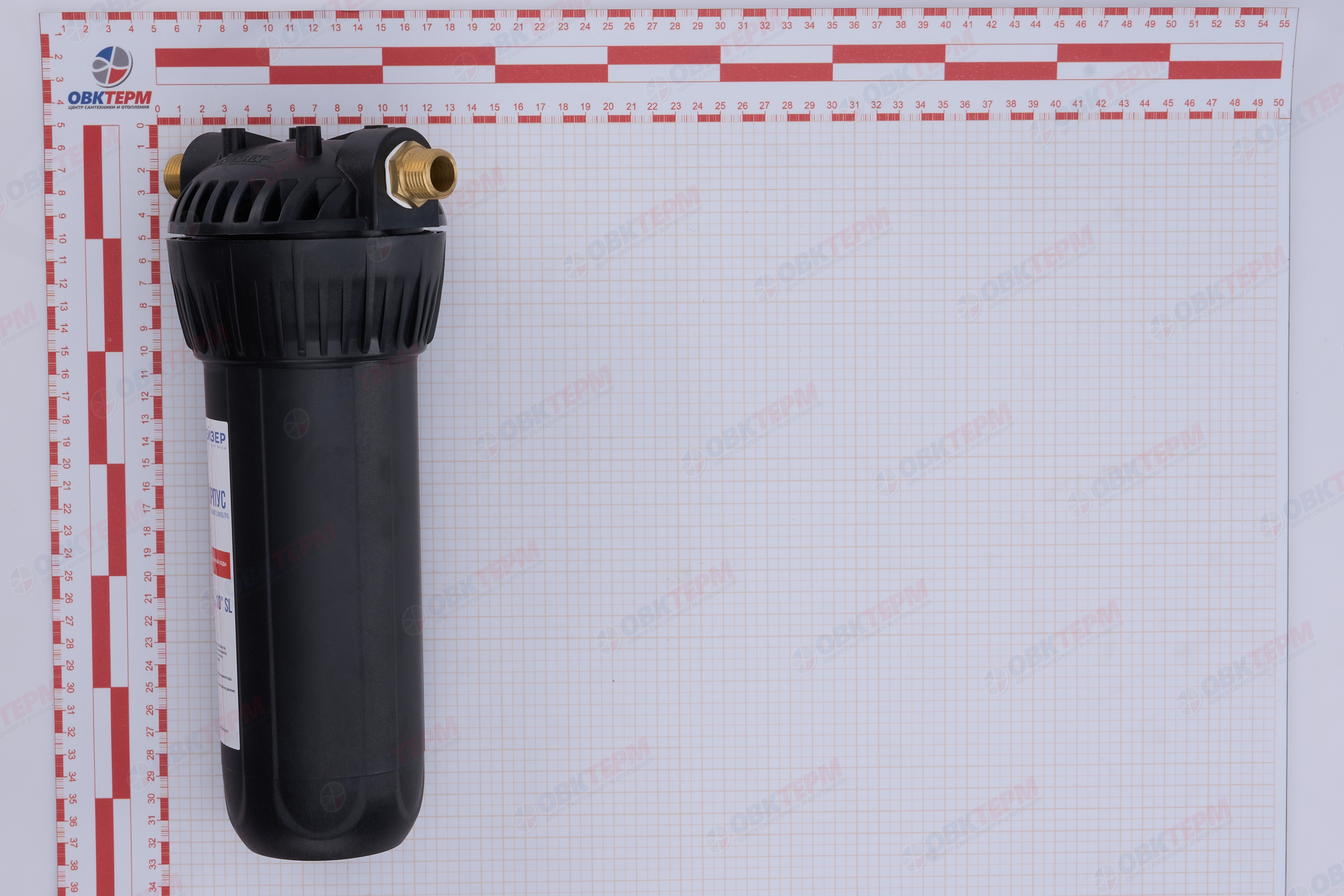 ГЕЙЗЕР  Колба    10"Slim Line  1/2" ГОРЯЧАЯ (Черный полиамид, для гор воды) - миниатюра №16