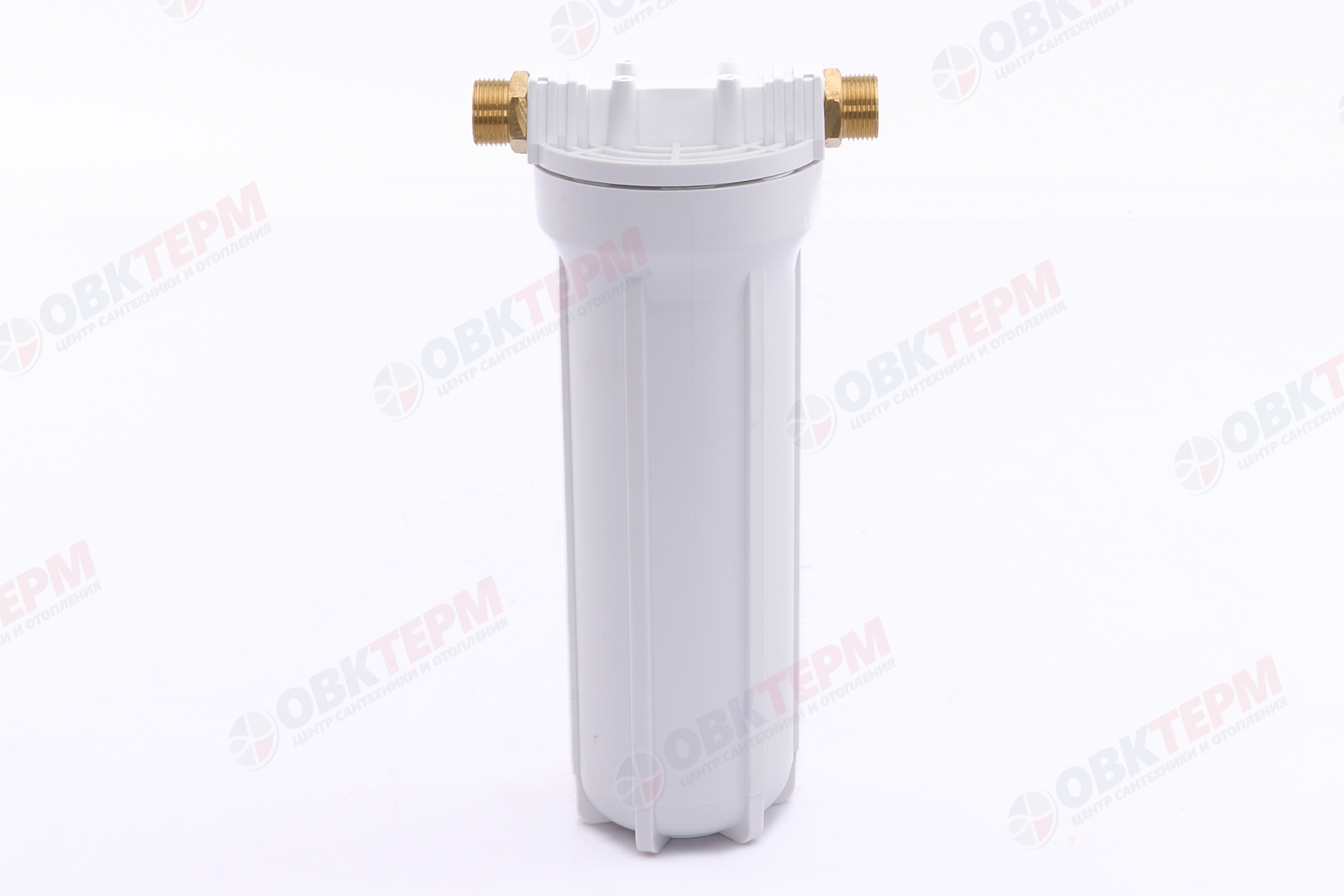 ГЕЙЗЕР  Колба    10"Slim Line  3/4" 1П  (Белый пластик, латунь резьб вставки, с картриджем) - миниатюра №6