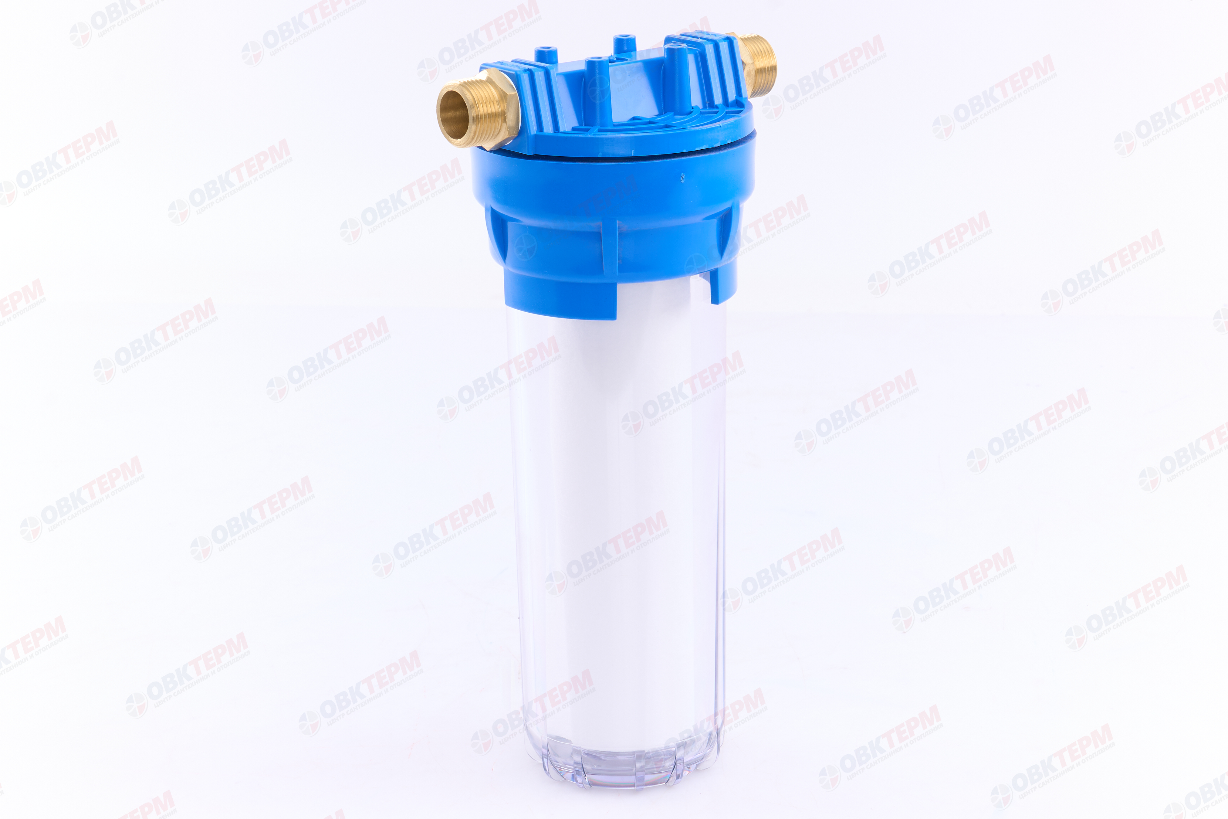 ГЕЙЗЕР  Колба    10"Slim Line  3/4" 1П Иней  (Прозрачный ПП стандарт, с картриджем) - Изображение №2