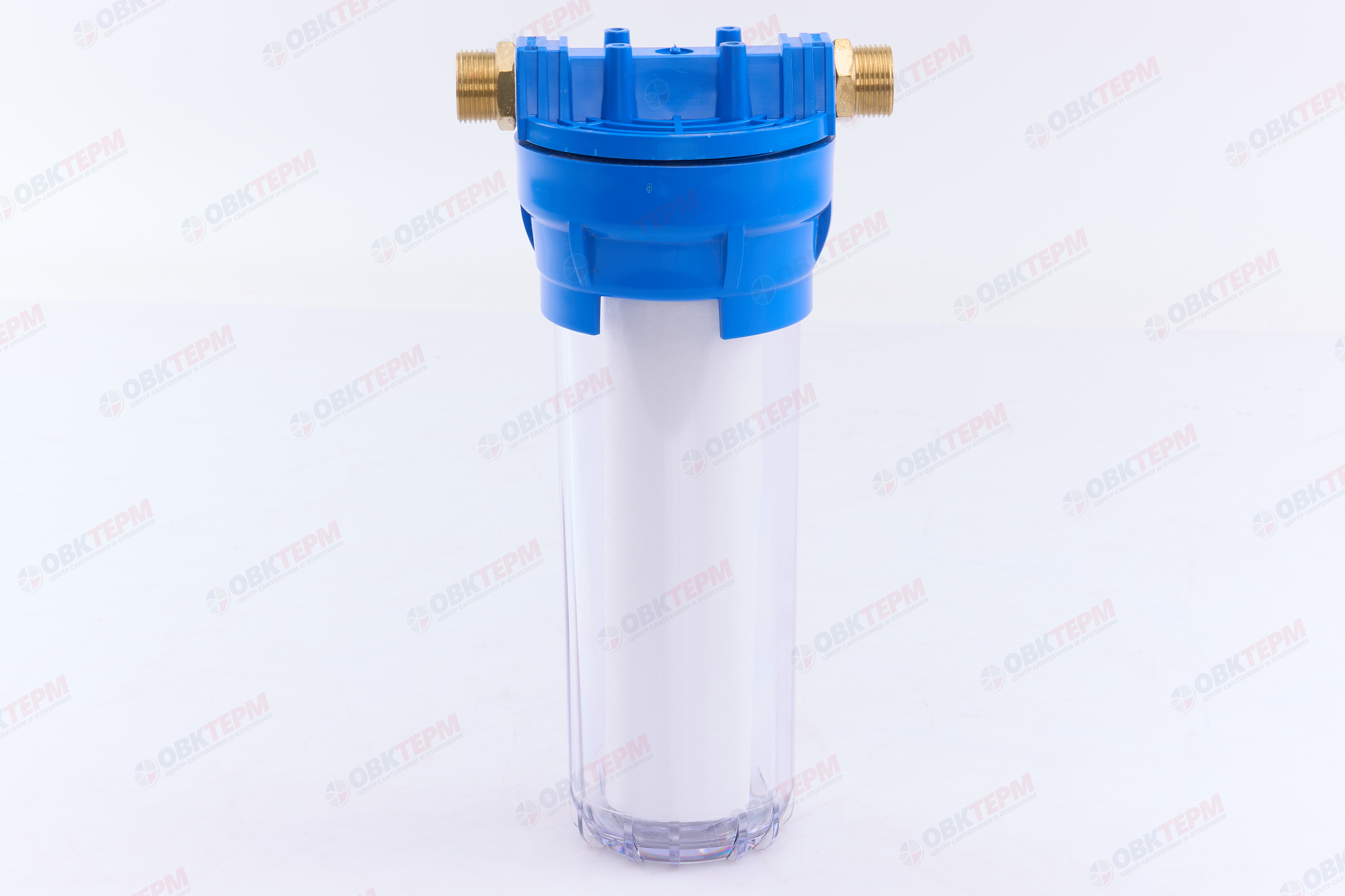 ГЕЙЗЕР  Колба    10"Slim Line  3/4" 1П Иней  (Прозрачный ПП стандарт, с картриджем) - миниатюра №7