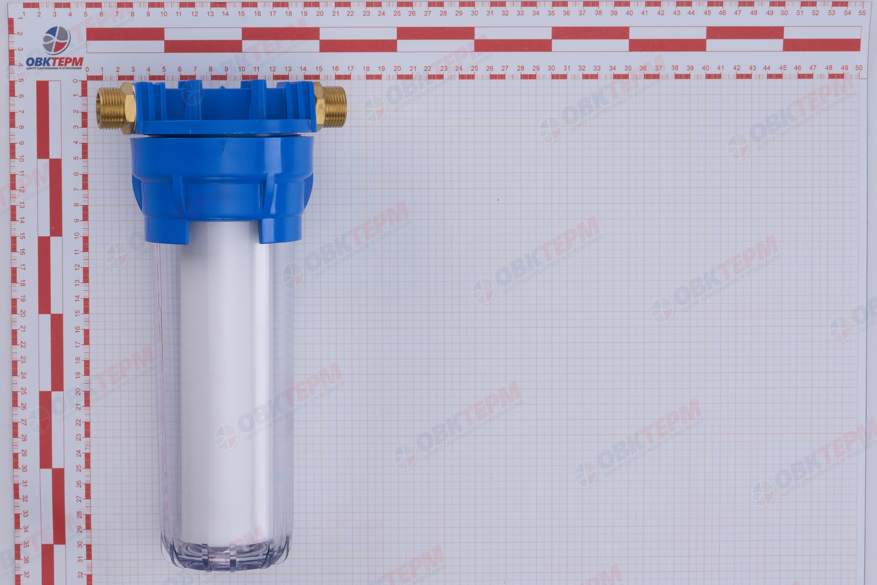 ГЕЙЗЕР  Колба    10"Slim Line  3/4" 1П Иней  (Прозрачный ПП стандарт, с картриджем) - миниатюра №10