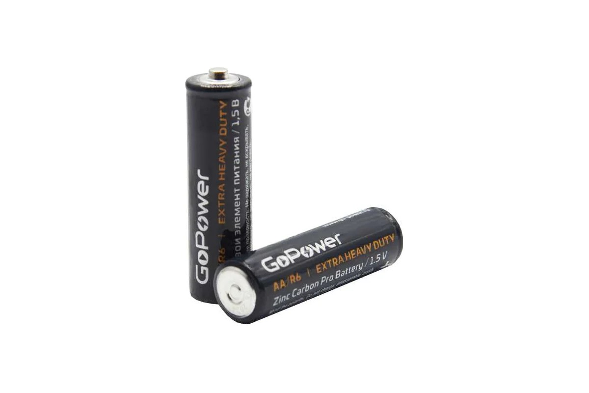 Батарейка GoPower R6 AA BL4 Heavy Duty 1.5V 4шт/уп - Изображение №2