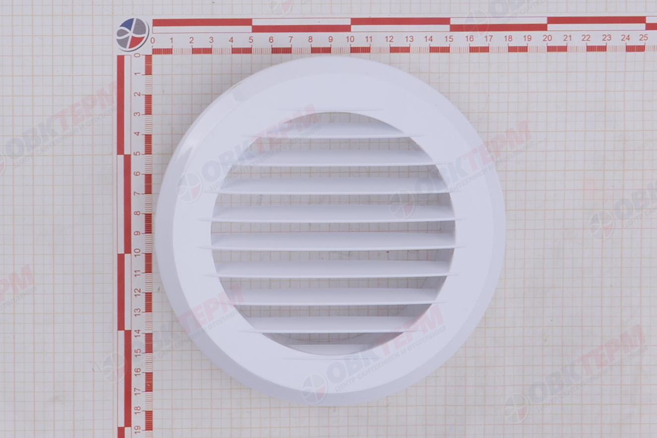 Решетка вентиляционная круглая ПКР d170, с фланцем d125 (50шт/уп) Эвент - миниатюра №8