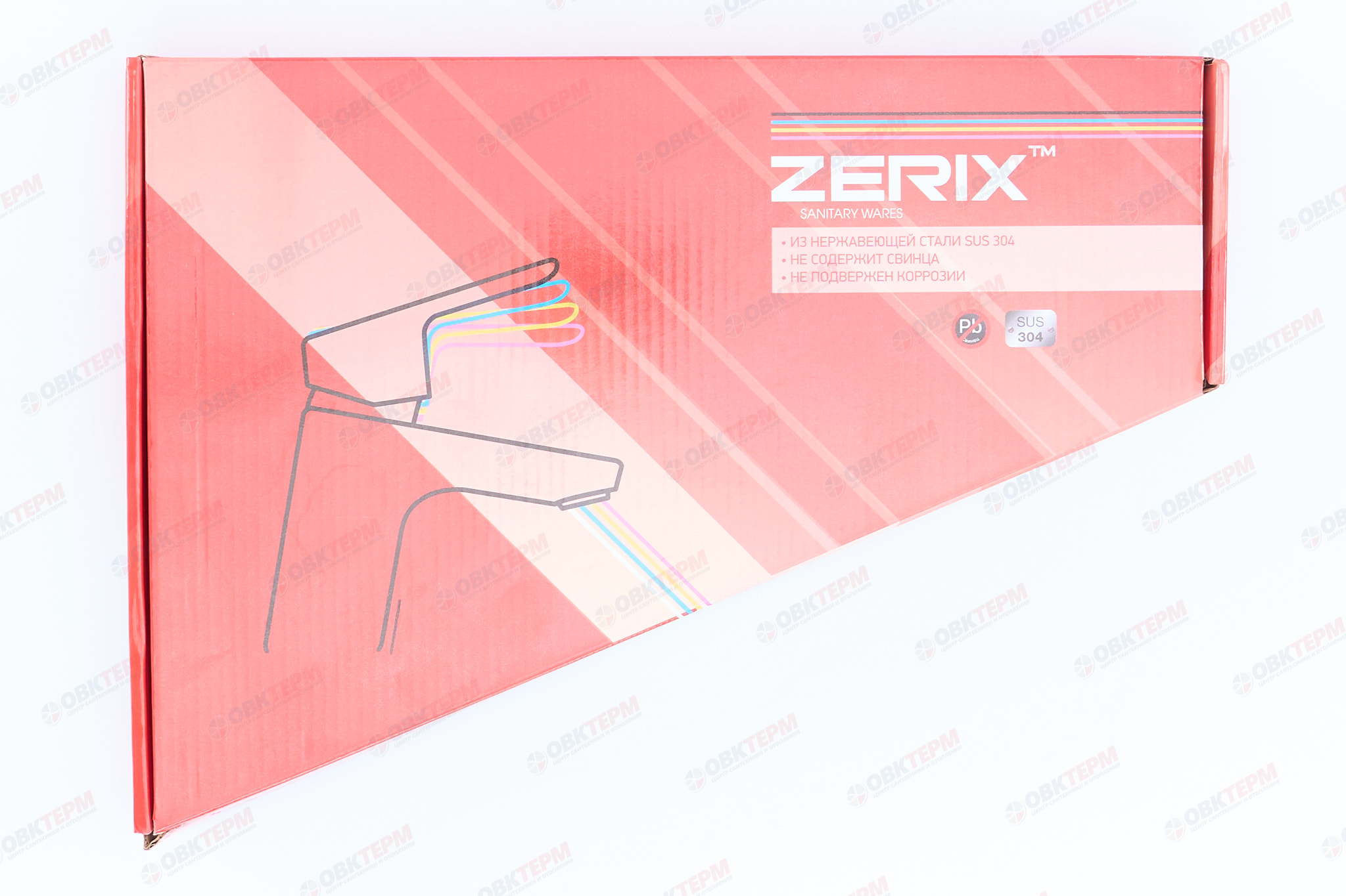 Смеситель д/кухни нерж/сталь ZERIX SUS-011G   (катридж 35мм, на гайке)  10 шт/ящ - миниатюра №7