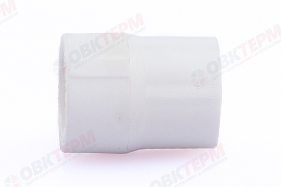 Муфта переход.  ВВ  25*20   БЕЛАЯ PP-R   (KALDE)    (600) - Изображение №4