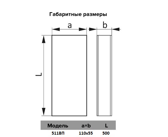 Воздуховод плоский 110х55мм х 0,5м пластик (35шт/уп) Эра - Изображение №4