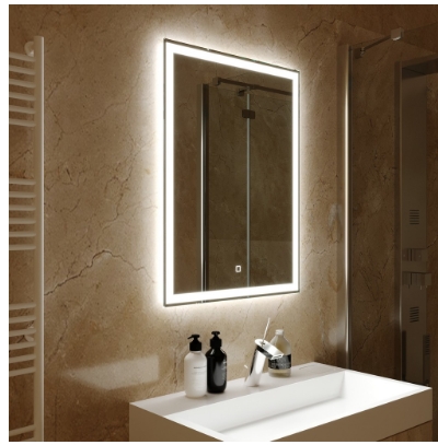 Зеркало  600х800 прямоугольное с подсветкой Norma-Lite (сенсор выкл, хол. свет) Silver Mirrors - Изображение №1