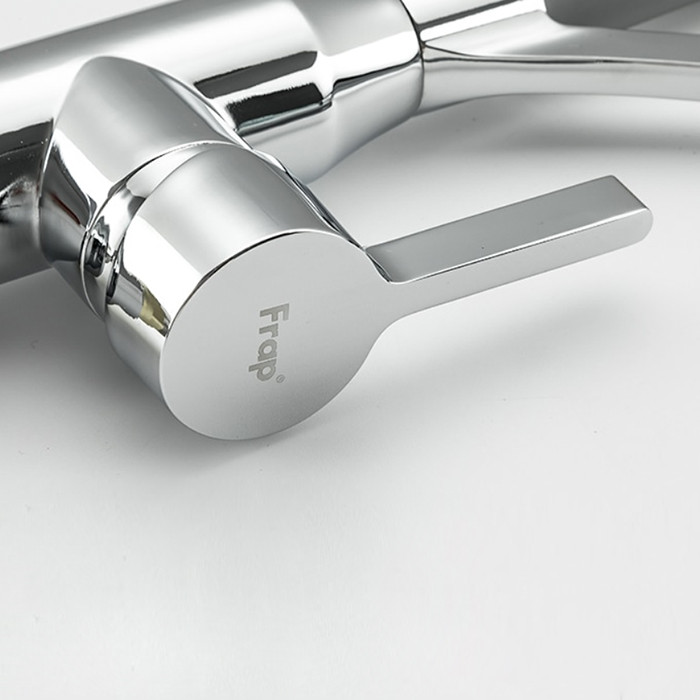 Смеситель д/кухни FRAP F4552 хром /латунь /гибкий излив (Ø35, на гайке) - миниатюра №4