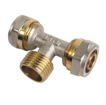 Тройник  обжимной  TIM   20*1/2"н   (5уп/50ящ) - Изображение №1