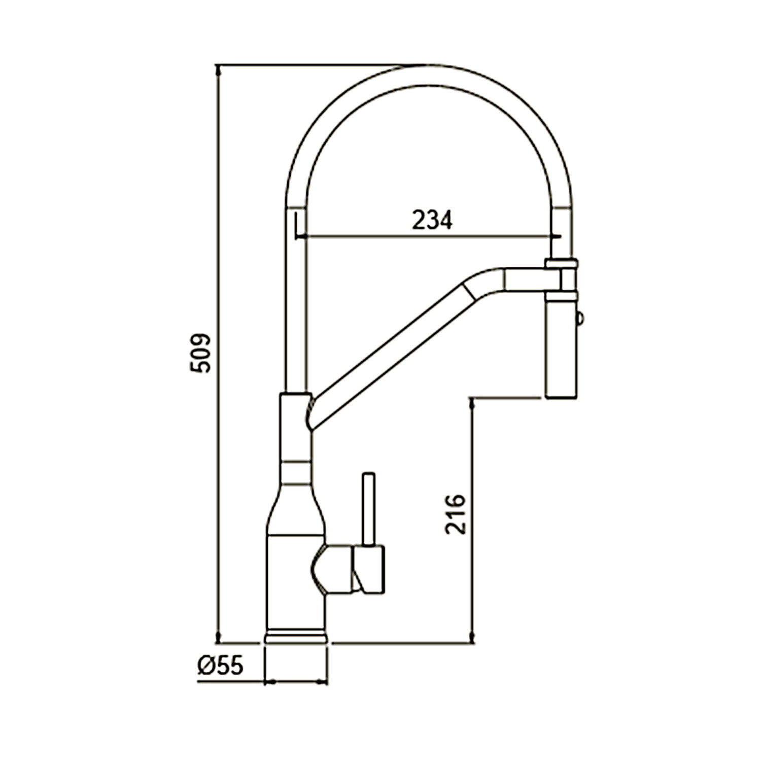 Смеситель д/кухни GAPPO G4098-13 белый/золото /гибкий излив (Ø35, на гайке) - Изображение №2