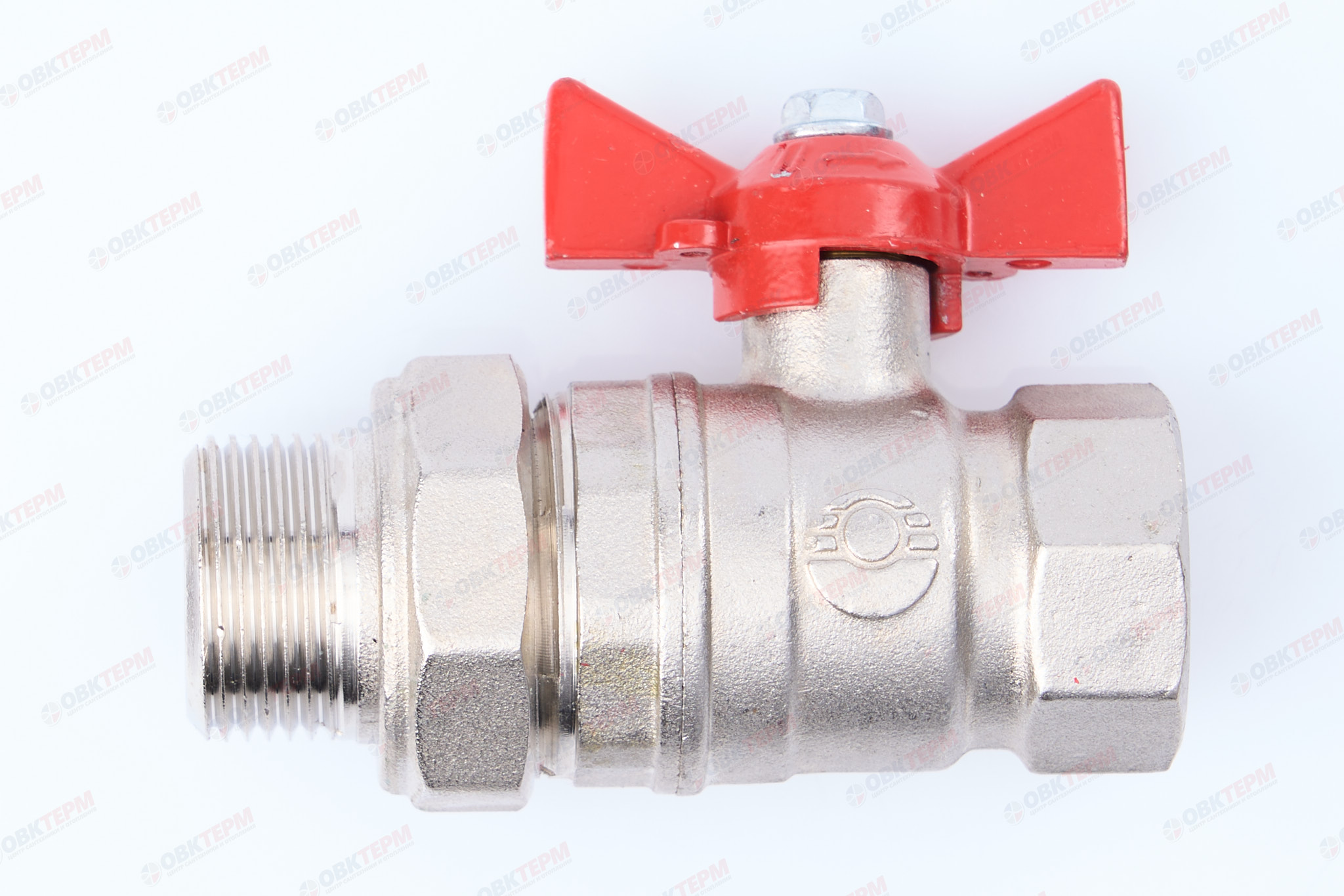 Кран шаровый с американкой      VALFEX     3/4"  ВН      бабочка    (56/14) - Изображение №1