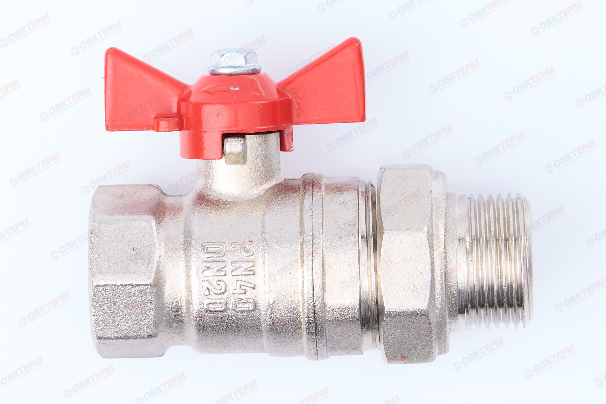 Кран шаровый с американкой      VALFEX     3/4"  ВН      бабочка    (56/14) - Изображение №2