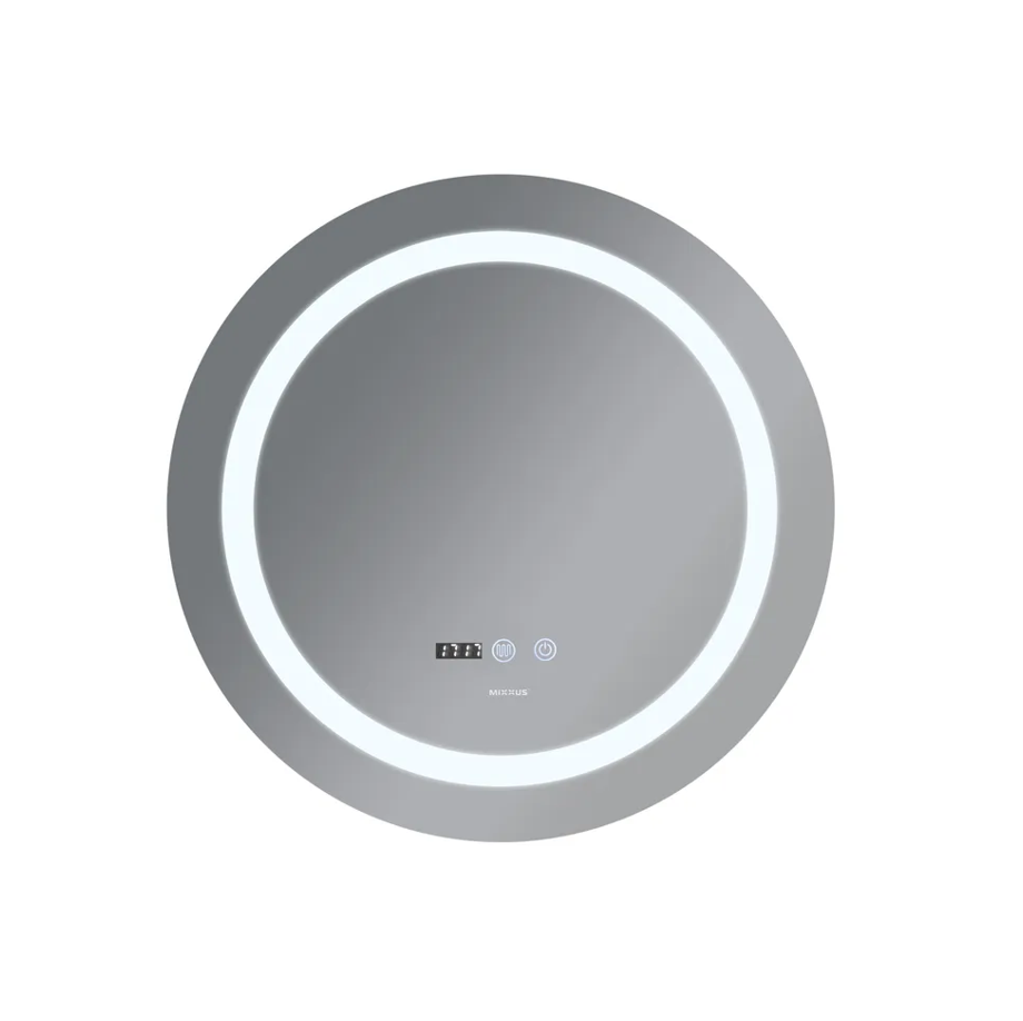 MIXXUS PLAIN MC02-60 Зеркало с LED Touch, Anti-fog, димером, регулятором яркости, часами - Изображение №3