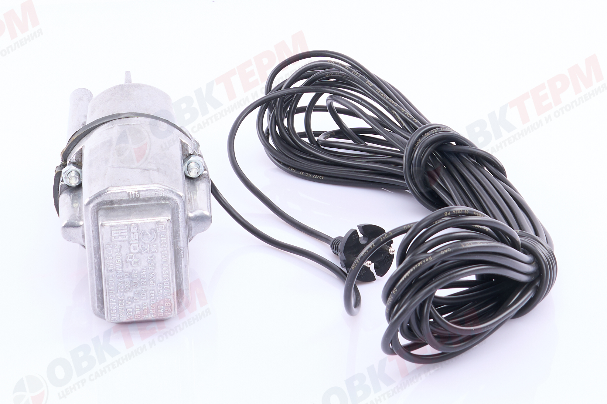 Насос Ручеек-Техноприбор 15метров кабл. (верхний забор, алюм, ТУ 18С) ОРИГИНАЛ (0,28кВт/18л.м./60м.) - миниатюра №6