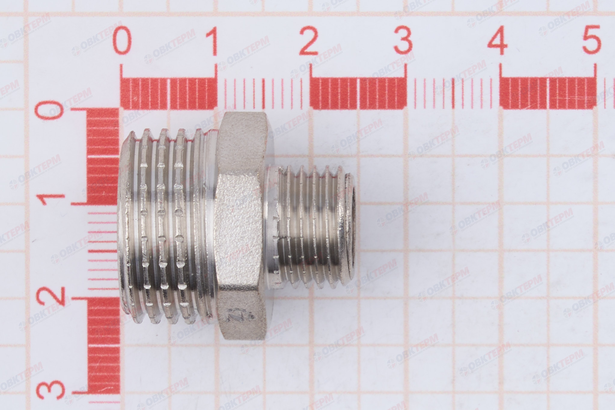 Ниппель    1/2" - 1/4"  Никель ZEISSLER                   (360/10) - миниатюра №6