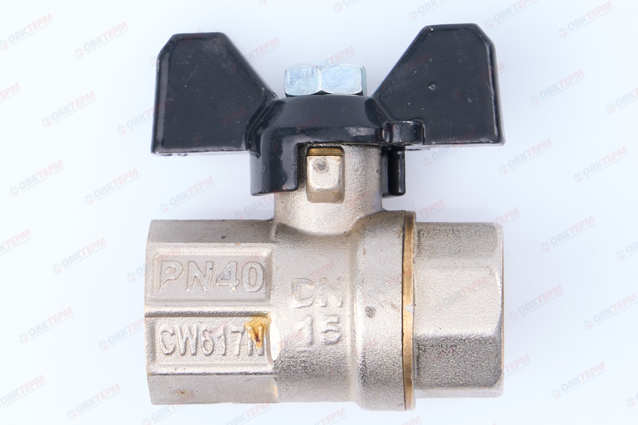 Кран шаровый  RTP PN 40   1/2" ВВ бабочка   (80/10) - Изображение №3