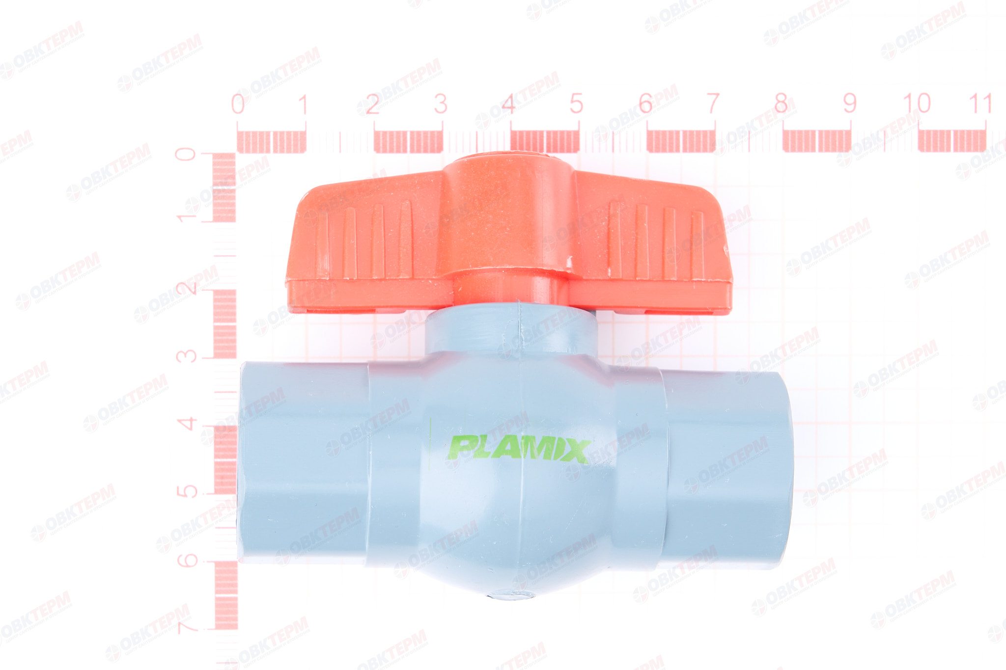 Кран  шаровый пластиковый     1/2"  ВВ (серый)  PLAMIX  (300шт) - Изображение №5