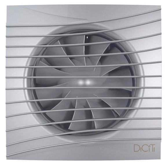Вентилятор накладной DICITI SILENT d100 обратный клапан Gray metal Эра - Изображение №2