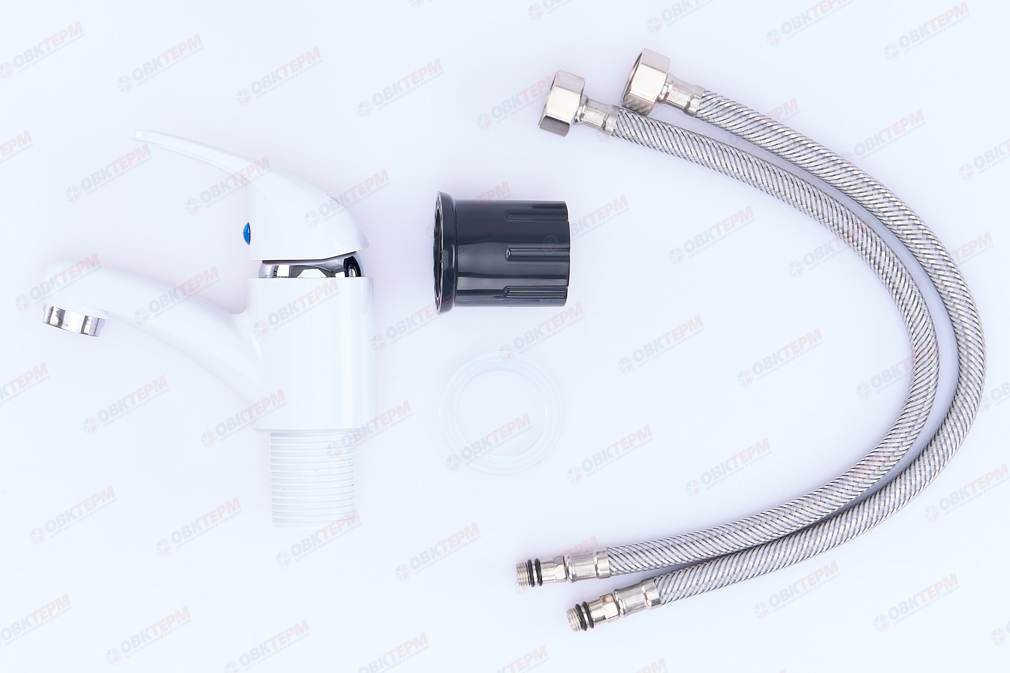 Смеситель д/умывальника BRIMIX 5972 шаровый/ АБС пластик (белый) - Изображение №4