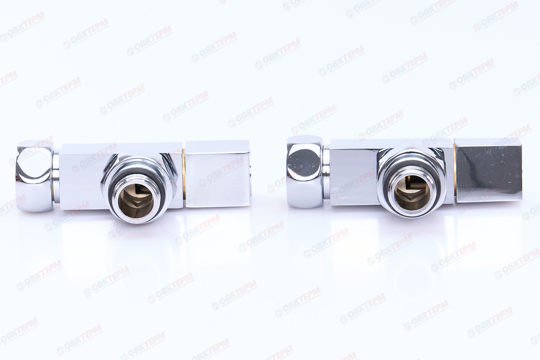 Кран  вентильный  с американкой   TIM  1/2"Н - 3/4"В  хром, угловой, квадрат   (1пара/20ящ) - Изображение №4