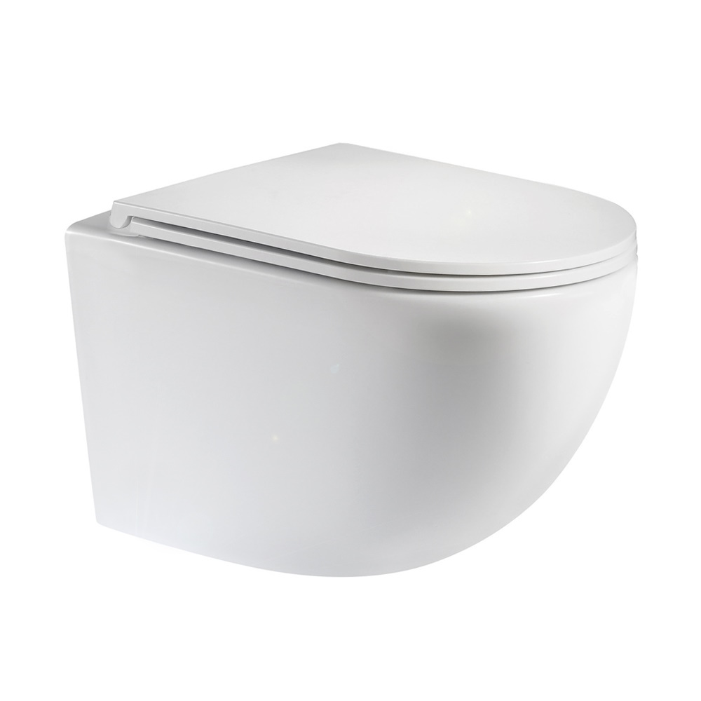 Унитаз подвесной Teymi Lina VORTEX безободковый, сиденье микролифт T40110 - Изображение №1