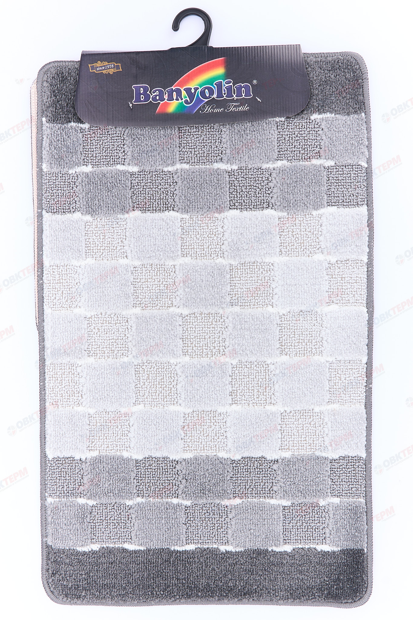 Комплект ковриков для в/к BANYOLIN SILVER 500х800/500х400мм 11мм (серый) - Изображение №2