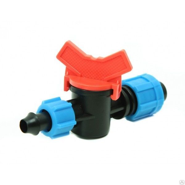 Кран стартовый  с поджимом для капельной ленты  OV 0217G   (100шт) - Изображение №1