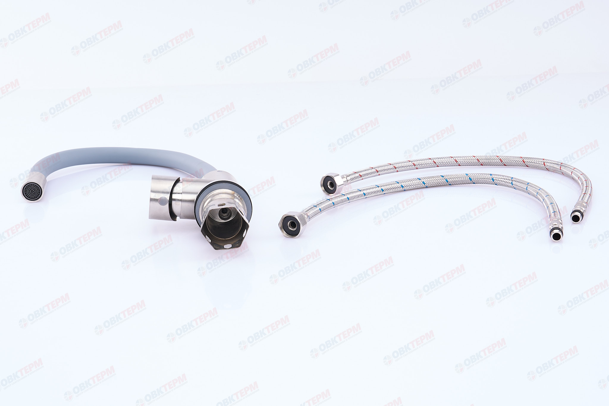 Смеситель д/кухни нерж/сталь ZERIX FOX-011 REFL.GRAY (10 шт/ящ) - миниатюра №3