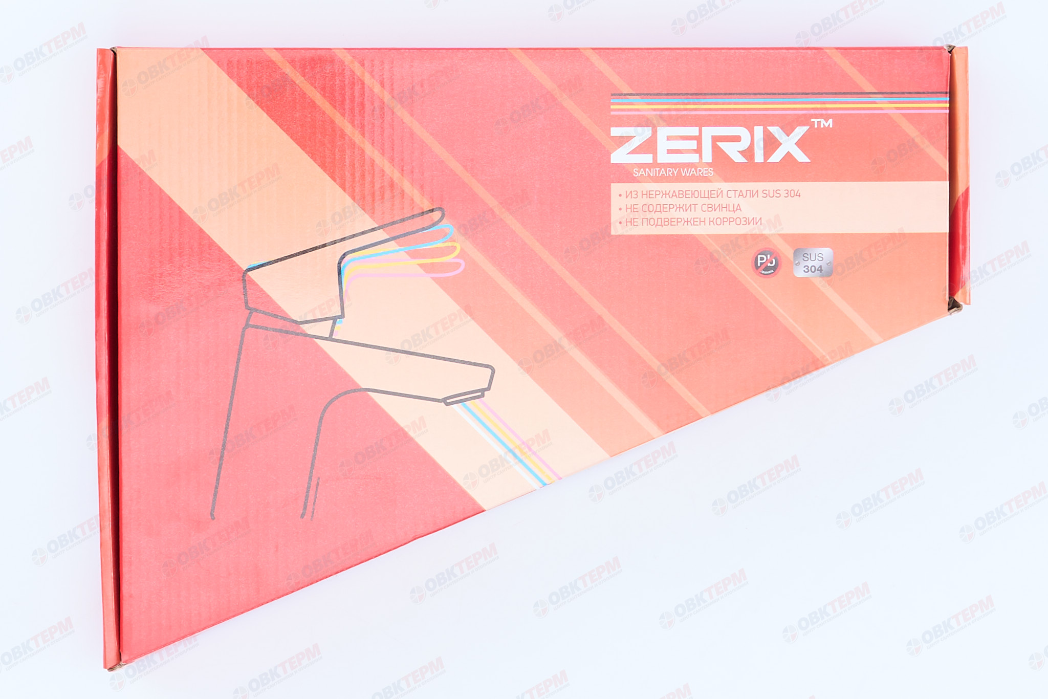 Смеситель д/кухни нерж/сталь ZERIX FOX-011 REFL.GRAY (10 шт/ящ) - миниатюра №6