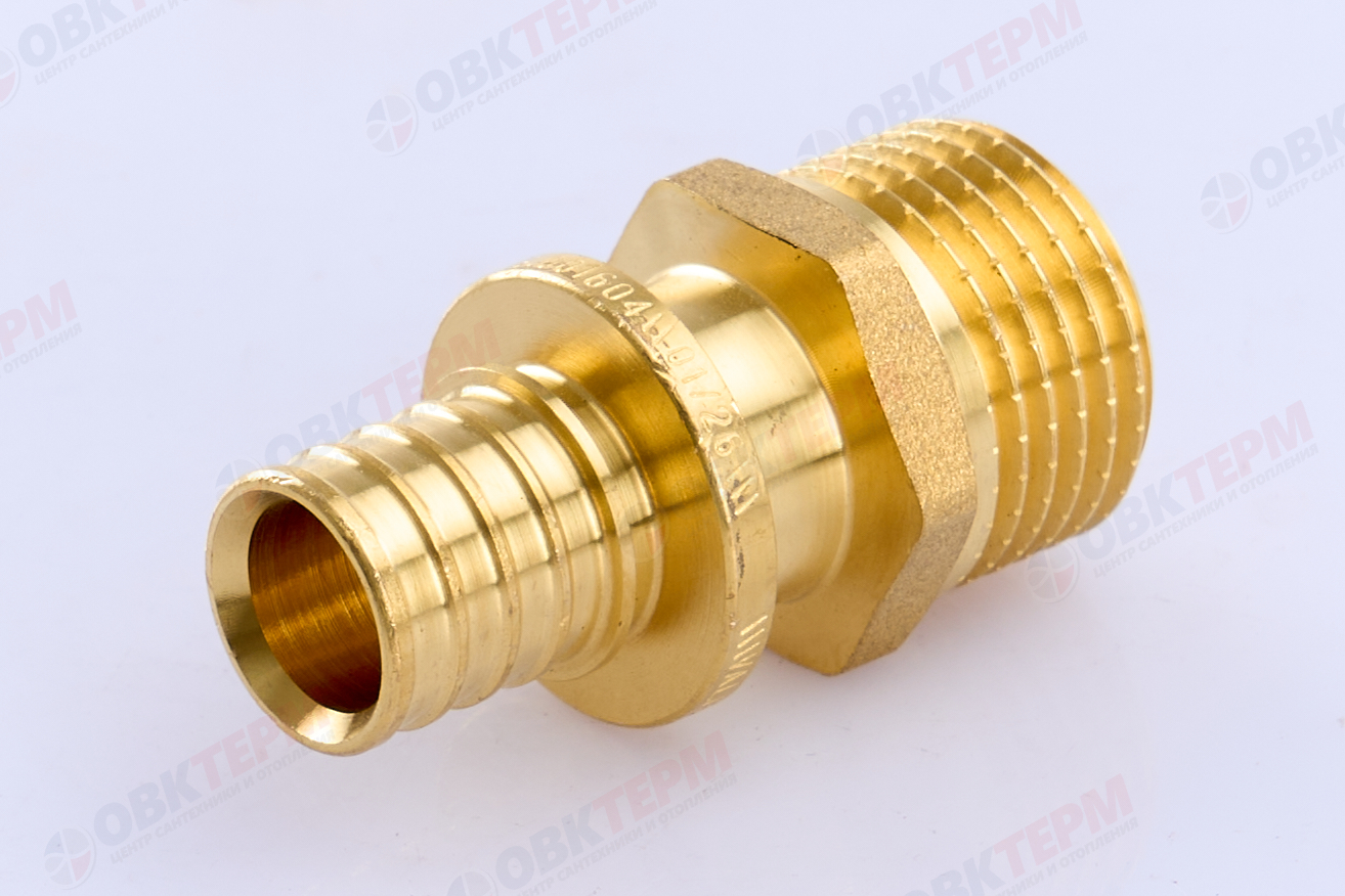 Соединитель надвижной с переходом на нар.р. 16(2,2) х 1/2"Н   VALTEC  (260/10) - изображение №1