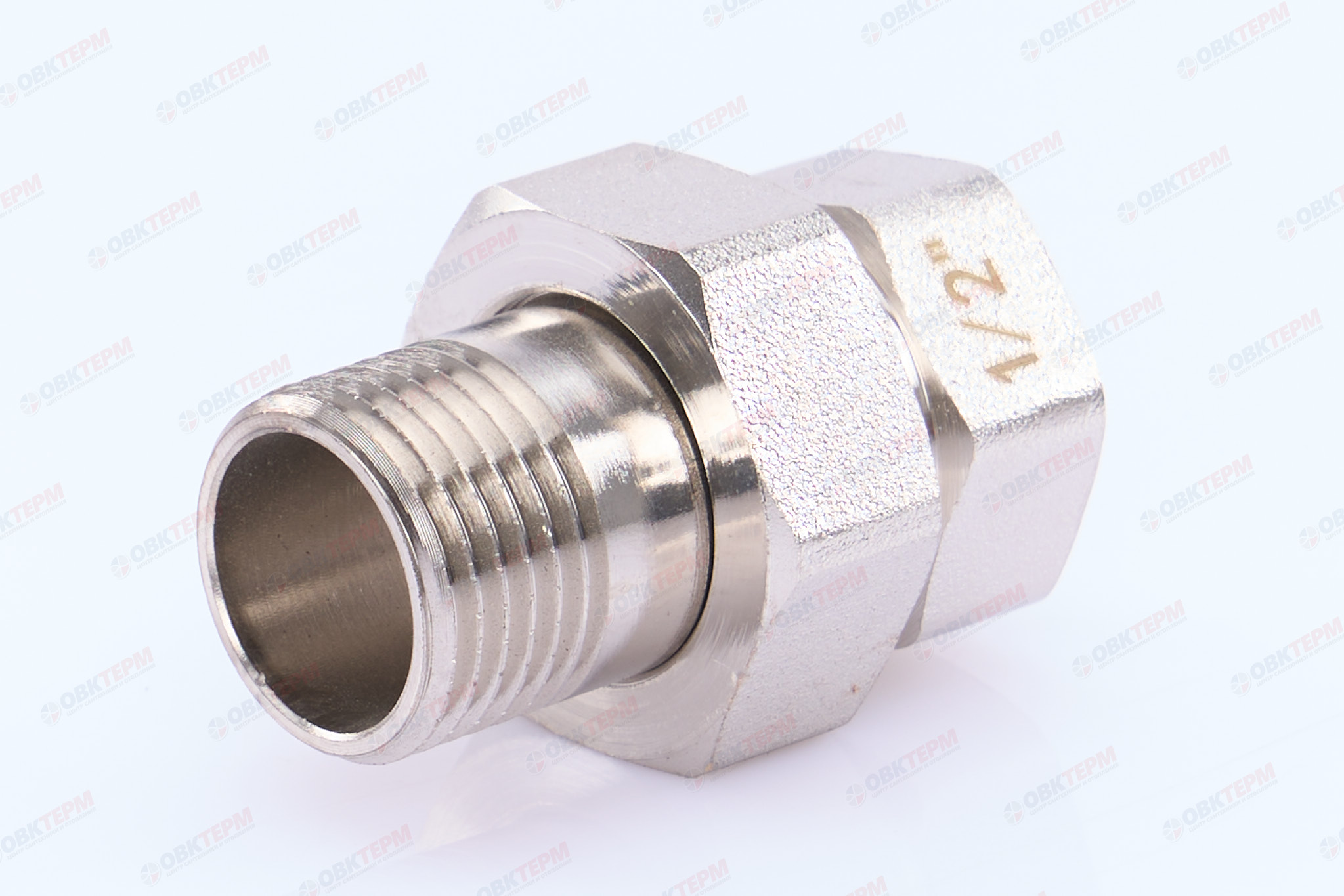 Американка   NOLF Classic    1/2"  прямая  никелированная     (192/13) - Изображение №2