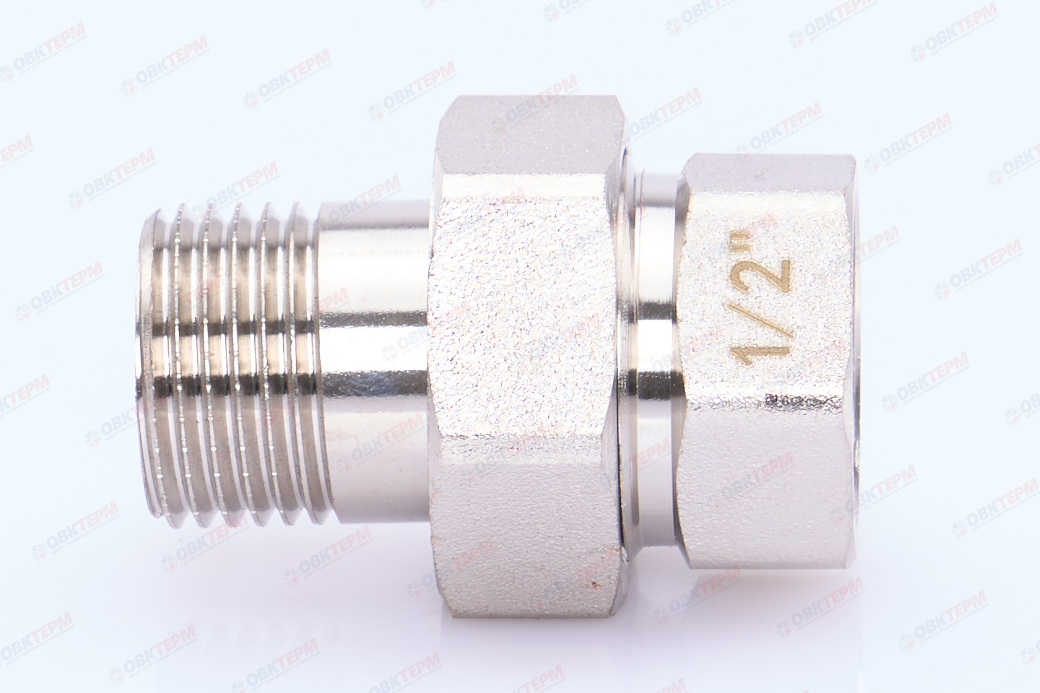 Американка   NOLF Classic    1/2"  прямая  никелированная     (192/13) - Изображение №3