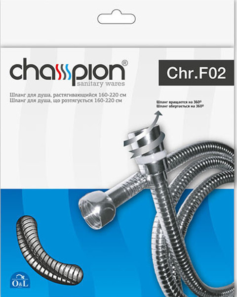 Шланг д/душа CHAMPION F02 растяжной 160 см с подшипником (48 шт/ящ) - Изображение №2