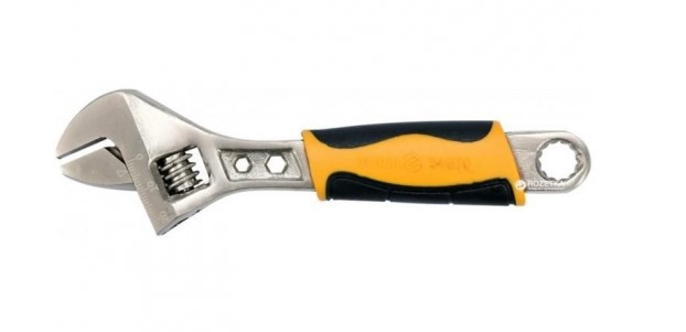 Ключ разводной VOREL 200мм (сталь 45 HRC 45-50) обливная ручка - Изображение №1