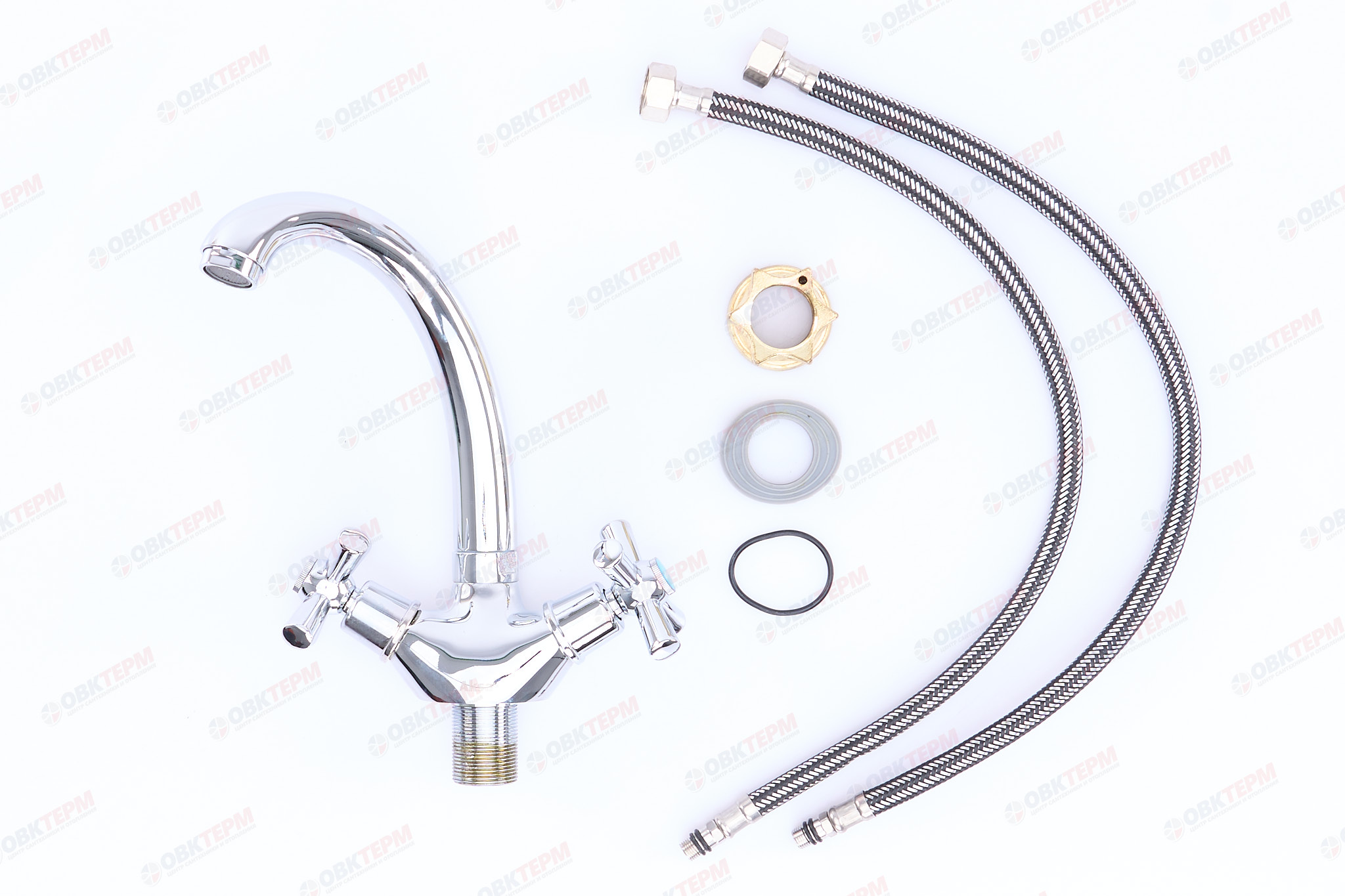 Смеситель д/умывальника буксовый AKSA SAT-01-03 ГАЙКА  (10 шт/ящ) - Изображение №3