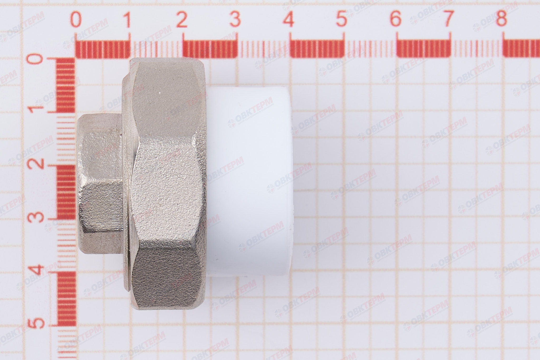 Разборное соединение   25 *  1/2"  В    БЕЛОЕ PP-R    (RTP)    (140/10) - миниатюра №6