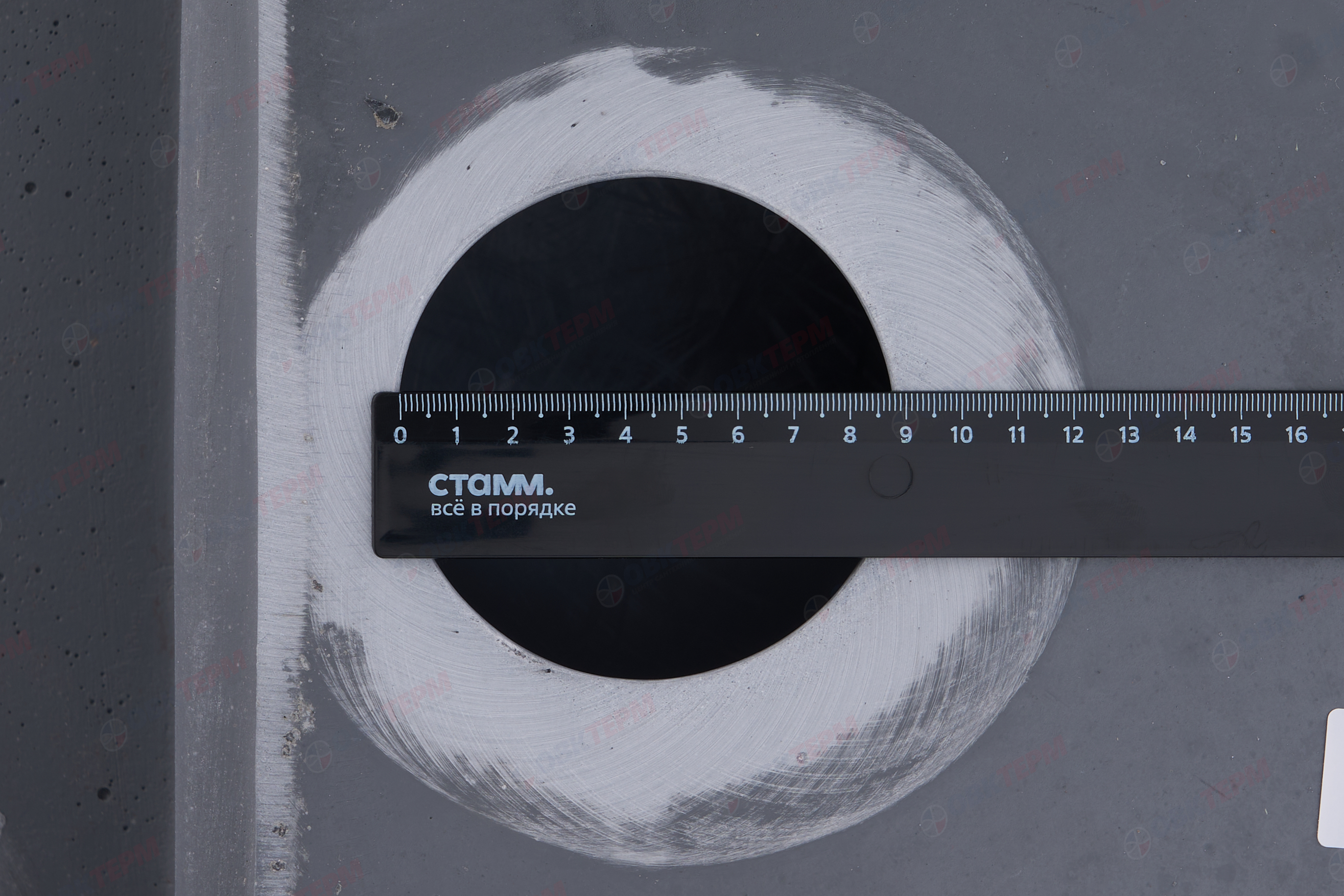 Мойка кухонная прямоугольная HORKE / Q-18 графит кварцистик 650*505мм - миниатюра №9