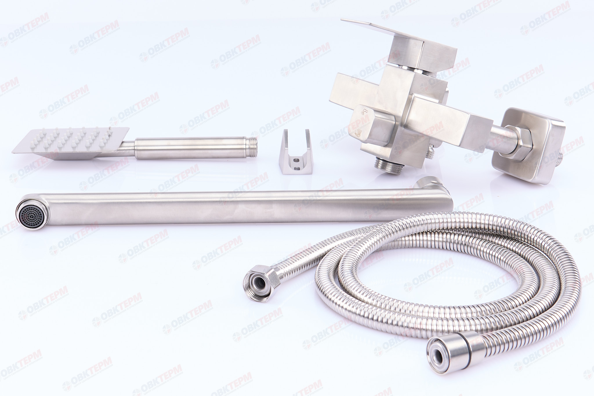 Смеситель д/ванны нерж/сталь ZERIX - KUB-006 (EURO) 8 шт/ящ - Изображение №4